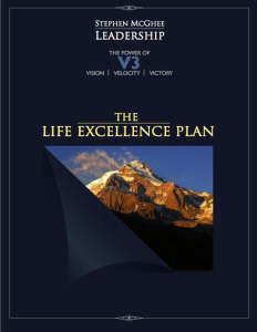 The Life Excellence Plan by Stephen McGhee